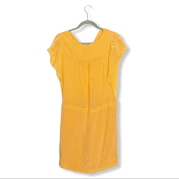 The Letter Silk Crepe Cowl Neck Dress Orange XS - Picture 3 of 6